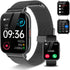 Smart Watch for Men Women, 1.85" IP68 Waterproof Smartwatch, Fitness Tracker with Heart Rate/Sleep Monitor, Black