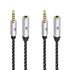 Cable Matters 2-Pack Headset Extension Cable 10 ft (3.5mm/TRRS) with Mic Support in Black