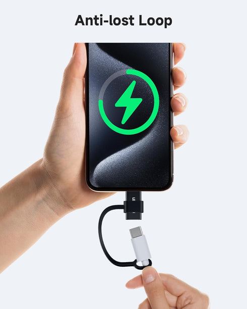 USB C to Lightning Adapter (2 Pack), 27W PD Fast Charging & Data Transfer, for iPhone/iPad/Airpods, Black