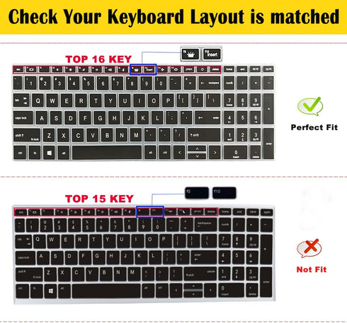 Keyboard Cover for 15.6 inch HP ProBook 450 G8 G9 G10/455 G8 G9 G10/650 G8, New HP ProBook Laptop Keyboard Skin