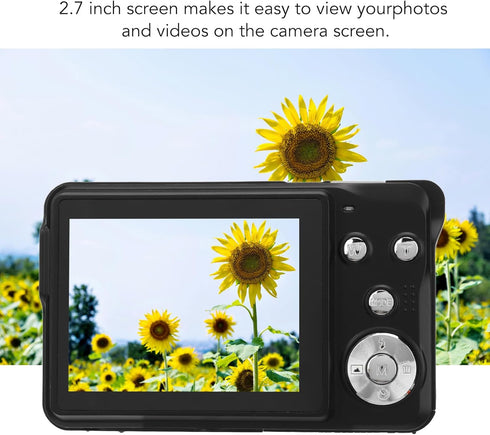 FHD 4K 56MP Compact Digital Camera with 20X Zoom, Autofocus, Waterproof for Photography Vlogging