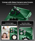 Magnetic for iPhone 12 Pro Max Case, Compatible with MagSafe, Built-in Camera Lens Protector, Logo View, Military Grade Drop Proof Phone Case Cover, Green