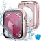 Tensea 2 in 1 Waterproof Apple Watch Screen Protector Case, iWatch Protective PC Face Cover with Tempered Glass