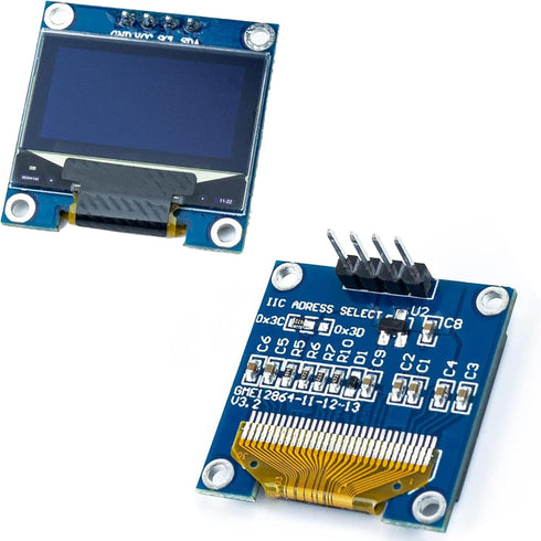 SuziePi 5 0.96 Inch I2C 12864 128x64 SSD1306 10pin Pcs OLED IIC Display Module Pixel Mini Self-Luminous OLED Screen