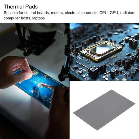 MECCANIXITY Thermal Pad 4.0W/m.K, High Temperature Resistant Silicone Cooling Pads 178x115x1mm for Laptop Radiator, Grey