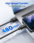 CLEEFUN USB C Cable 3ft (5-Pack) - Fast Charging Braided Cord for iPhone 15 Pro Max, Samsung Galaxy S24/S23/S22/S21/S20