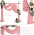 Wedding Arch Draping Fabric - 8 Panels 28" x 20ft Dusty Rose Chiffon Drapes for Ceremony and Reception Decorations