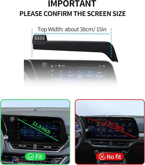 MaserWeller 2025 2026 11.3-Inch 360 Car Phone Holder for Chevrolet Equinox Accessories Screen Fixed Clip, Rotation