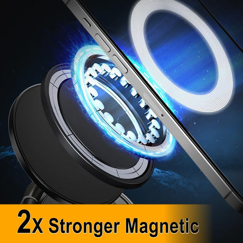 MISSOKIE 360 96LBS Upgraded Vacuum Magnetic Car Phone Holder for MagSafe, Rotation, Ultra Suction Cup Mount for iPhone