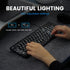 Perixx PERIBOARD-333B Wired USB Backlit Keyboard, Compact 14.25x4.57 Inches, X Type Scissor Keys, Big Print Letters,