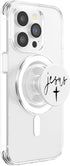 PopSockets PopGrip for MagSafe Jesus Cross Love Faith Easter Christmas Black Font White