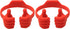 Honsky 2 Packs Thumbs-up Cell Phone Stands, Mobile Smartphone Mount Cradle, Universal Multi-Angle, Red
