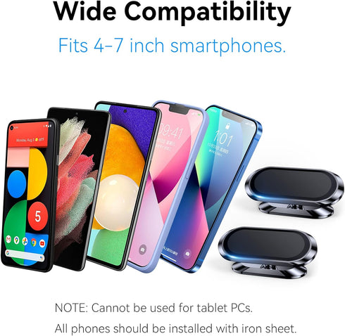 ?2-PACK?Magnetic Phone Holder for Car Dash, Super Magnet Car Mount for iPhone with 360° Rotation
