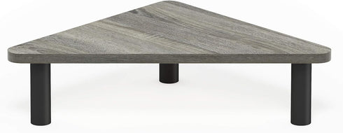 Furinno Corner Monitor Stand - French Oak Grey/Black