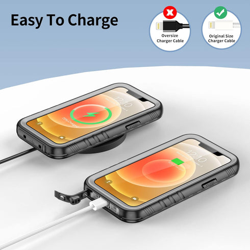 SPORTLINK Compatible with iPhone 12 Mini Waterproof Shockproof Case, Full Body Heavy Duty Rugged Protection