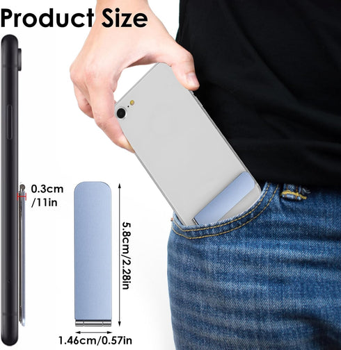 TIESOME Ultra-Thin Cell Phone Holder, Adjustable Mini Alloy Phone Kickstand Portable Foldable Phone Stand Adjustable