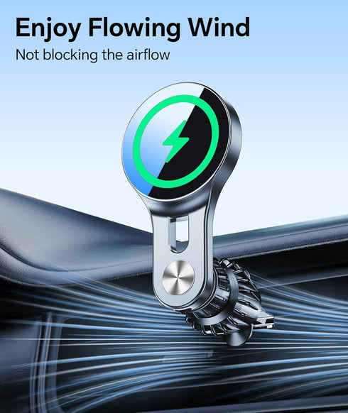 15W Magsafe Car Mount Charger - Long Arm Magnetic Wireless Charger for iPhone 16 Pro Max 15 14 13 Plus
