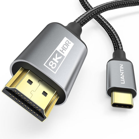 UANTIN USB C to HDMI 2.1 Cable 8K@60Hz, 4K@144Hz/120Hz, 48Gbps, HDCP2.3, Dynamic HDR,