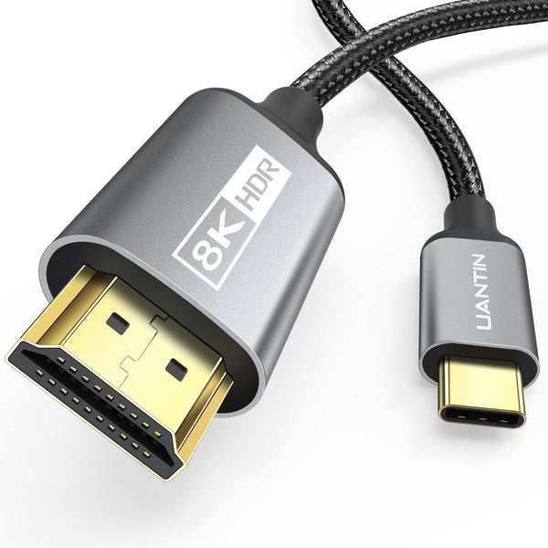 UANTIN USB C to HDMI 2.1 Cable 8K@60Hz, 4K@144Hz/120Hz, 48Gbps, HDCP2.3, Dynamic HDR,