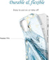 JIAXIUFEN Gold Sparkle Glitter Case for iPhone 12 and 12 Pro, Slim Shockproof TPU Soft Rubber Cover (6.1 inch, Blue)