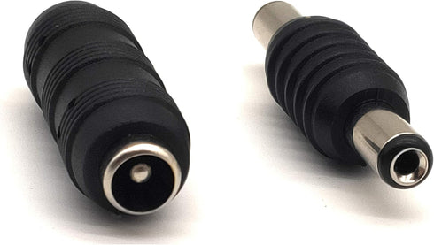 5.5mm x 2.1mm DC Power Adapter, (2 Pairs) Female to Female Coupler, Male to Male Coupler for LED/CCTV Camera