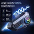 Motorcycle Bluetooth Headset Speaker, Skiing Earphone, Waterproof Bluetooth Helmet Headset with Noise Cancellation,