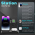 Magnetic 3 in 1 Charging Station for Multiple Devices, Mag-Safe Wireless Charger for iWatch & AirPods Pro 3 2, Foldable