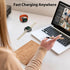 5W Fast Wireless Charger for Apple Watch, Aluminum Alloy Portable Magnetic Charging Station with USB-C Cable
