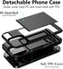 Vofolen Case Compatible with iPhone 15 Pro with Card Holder Dual Layer Shockproof Wallet Phone Case Hidden Card Slot Sliding Protective Hard Shell Back Cover Slim Case for iPhone 15 Pro 6.1 Inch Black