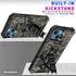 Camo Case for Apple iPhone 13 with Kickstand, Rugged Outdoor Military Grade Shockproof Phone Case, Camouflage Army Green