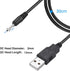 USB DC Charger Cable for Mini S530 Invisible Wireless Bluetooth Earbuds and Bluetooth Shower Speaker