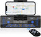 Single-Din Stereo with Car Phone Holder, Bluetooth Car Radio, Push to Talk Assistant, Multi Color LCD AM FM Tuner, AUX