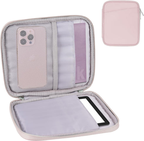 Cayeelu Padded Sleeve Pouch for 6-7 Inch eBook/E-Reader/Kindle Paperwhite/Kindle Oasis (Pink-PU)