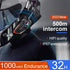Motorcycle Helmet Bluetooth Headset, 500m Bluetooth Intercom for 2 Riders, CVC Noise Sound Quality Speakers for Riding,