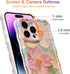 EYZUTAK iPhone 14 Pro Max Case - Colorful Retro Flower Print, Glossy TPU, Stylish Curly Wave Edge, Durable Protection -