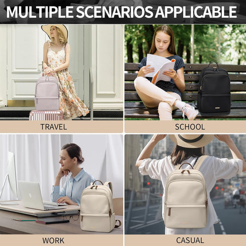 Backpack Backpack 15.6 Inch GOLF SUPAGS Laptop for Women Slim Computer Bag Work Travel College Purse Fits Notebook