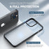 ORIbox Slim Case for iPhone 12 Pro Max, 6.7", Shockproof Anti-Fall Translucent Matte, Not Yellowing