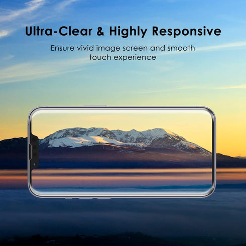 JETech One Touch Install Screen Protector for iPhone 14 6.1-Inch, Full Coverage Tempered Glass Film, 2-Pack