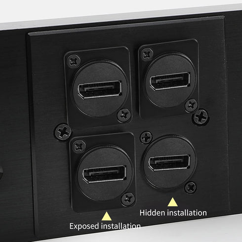 QIANRENON DP1.4 Panel Mount Connector 8k@60hz Displayport Female to Female Coupler for HD Digital Audio/Video