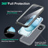 SOKUSIN Waterproof Case for iPhone 15 - Shockproof Drop Proof Dustproof Clear Phone Case with Built-in Screen & Camera