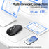 INFINMIND Mouse,USB+BT2,Slim 4 3000 DPI,8 Wireless Bluetooth Pebble Multi Device Small Travel Mice,Metal Way Super