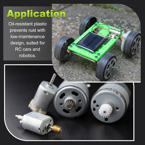 Set Package 0.5 Pack 78 MECCANIXITY Plastic Gears Small Motor Kit Module for DC Motor DIY Accessories Model Toys RC Car