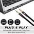 SaiTech IT 3.5mm Headphone Splitter for Computer, 3.5mm to 2 Dual Mic Audio Y Splitter Cable, 2 Pk Black