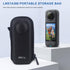 FiTSTILL Black PU Mini Hard Shell Travel Case for Insta360 X4, Water-resistant Protective Accessories Kit