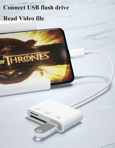 SD Card Reader USB C, SD Card Reader for Android, Memory Card Reader for iPhone 15/Laptop
