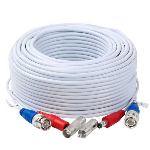 4 Pack 50 Feet BNC Video Power Cable,BNC Extension Wire Video Security Camera Wire with Connectors for CCTV Camera DVR