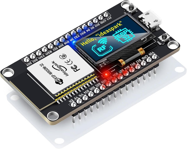 ideaspark ESP32 Development Board Integrated 0.96 Inch OLED Display,CH340 Driver,WiFi+BLE Wireless Module,and Micro