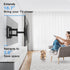 Pipishell Full Motion TV Wall Mount - Fits 37-75 inch Flat/Curved TVs up to 100lbs, Swivel and Tilt