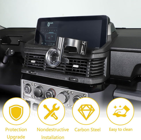 Car Multifunctional Cell Phone Holder Cup Holder, 2-in-1 Center Console Cell Phone Holder for Ineos Grenadier 2020-2024
