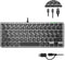 Macally Wired Keyboard for Mac with USB Hub (2X USB-C / 1x USB-A), Small Apple Keyboard for MacBook Pro/Air, iMac